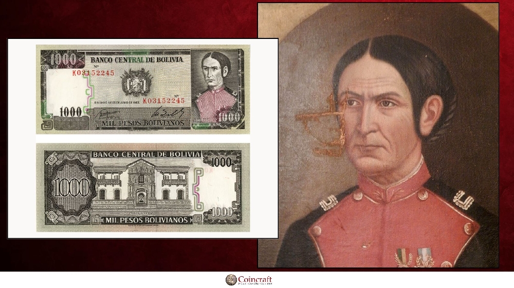 Bolivian Pesos Featuring Juana Azurduy de Padilla (1780–1862). - Coincraft